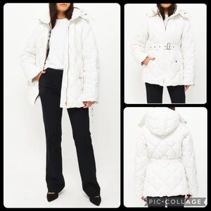 Burberry London Women’s Goose Down Puffer Hooded Coat -XL